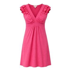 Candies Y2k Barbie pink A-line swing dress ruffle cap sleeves juniors size small